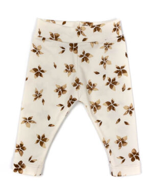 Legging-Flowers-camel-TessLiva-handgemaakte-baby-kinderkleding