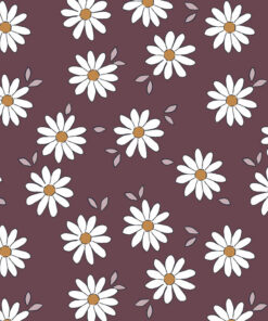 Dusty bordeaux flowers (french terry)