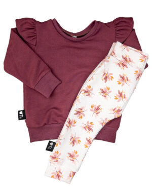 Set-sweater-dusty-bordeaux-(sweatstof)-en-legging-flowers-old-blush-TessLiva-handgemaakte-baby-kinderkleding