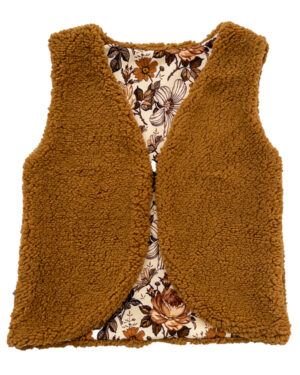gilet-bloemen-bruin-camel-teddy-tessliva-handgemaakte-baby-kinderkleding1a