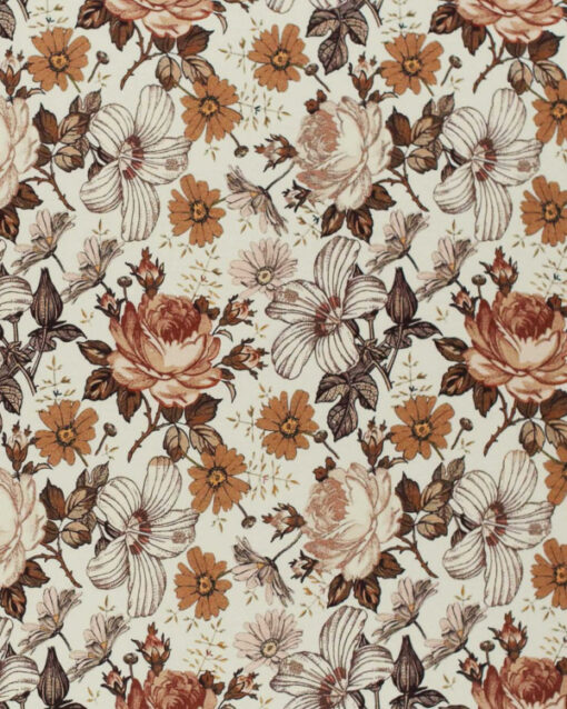stof-bloemen-bruin-tessLiva-handgemaakte-baby-kinderkleding