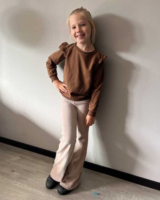 Sweater donker bruin (french terry)