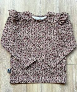 Longsleeve bloemen oud mauve