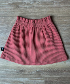 Paperbag skirt roze (brede rib)