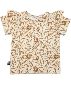 Shirt ruffles bladeren toffee 80