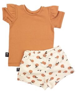 Set shirt autumn peach en short appels