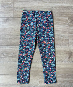Legging bloemen blauw