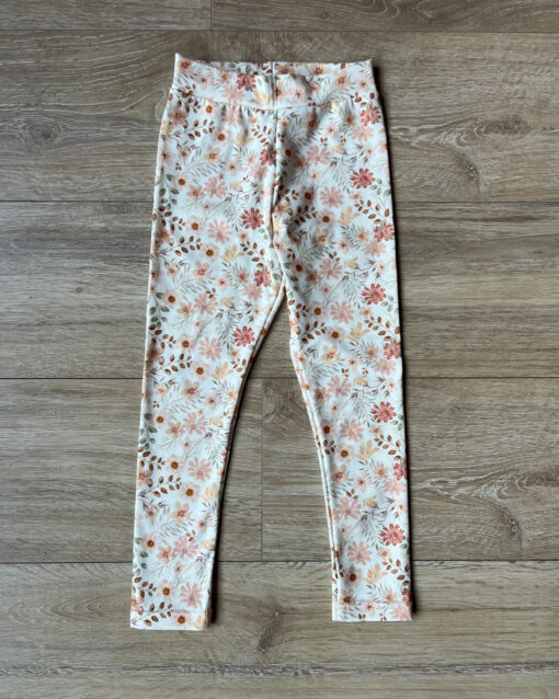 Legging pastel bloem perzik