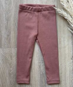 Legging roze klei (fijne rib)