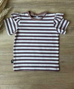 Shirt oud mauve gestreept