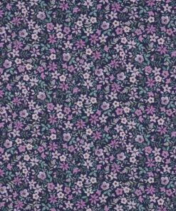 Bloemen paars/blauw (katoen)