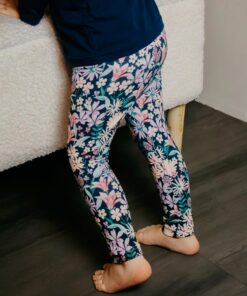 Legging digital flowers navy