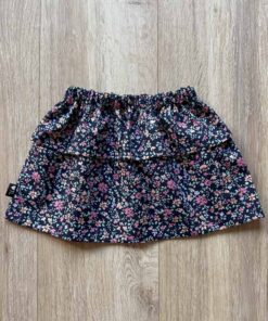 Rokje tess bloemen navy (katoen)