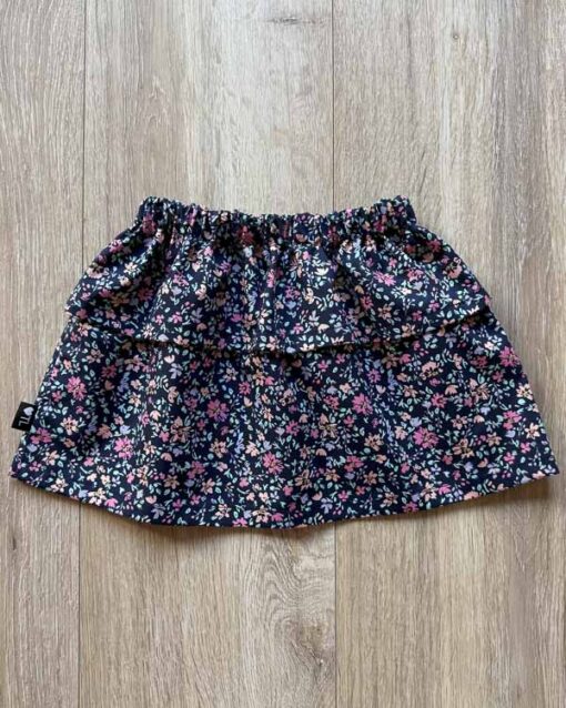 Rokje tess bloemen navy (katoen)