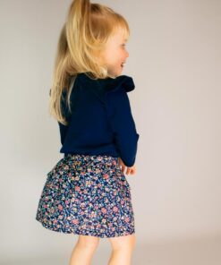Alternative view of Rokje tess bloemen navy (katoen)