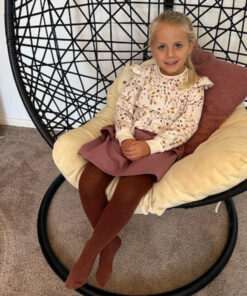 Alternative view of Set sweater dried flowers pink (french terry) en rokje tess oud roze (katoen)