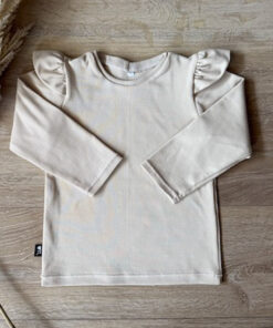 Longsleeve sand (fijne rib)