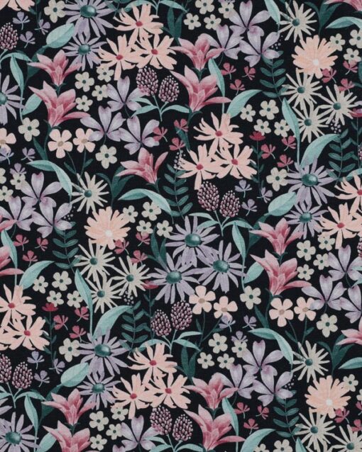 Jurkje saar digital flowers navy