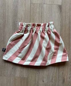 Paperbag skirt streepjes (french terry) 98