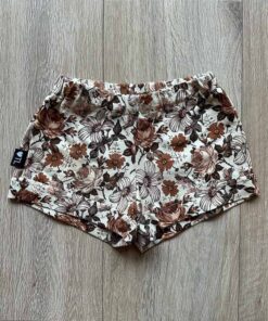 Short bloemen bruin 104
