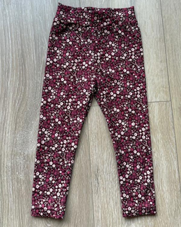 Legging winterbloemen burgundy 1 Legging winterbloemen burgundy