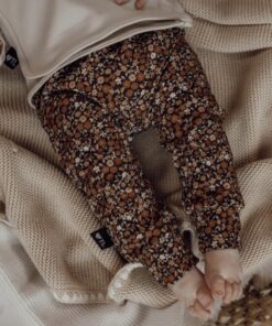 Broekje winterbloemen donkerbruin